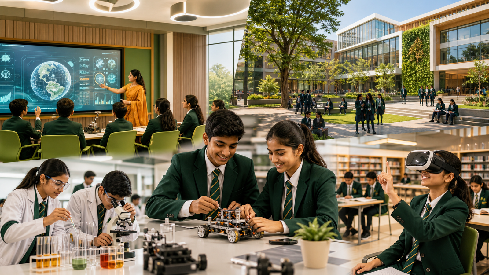Modern school technology campus for SBINC Growfy Solutions
